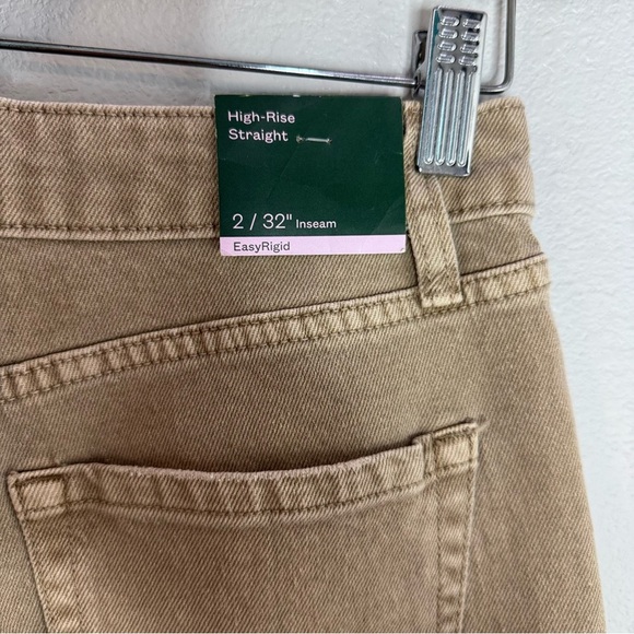New Wild Fable High-Rise Straight Light Brown Wash Distressed Jeans Size 2 - Picture 11 of 17